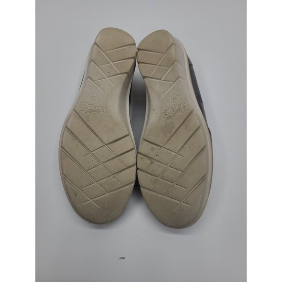 Dansko Julia Loafer Silver Shoes Women's Size 9 Leather Flats - Picture 9 of 10